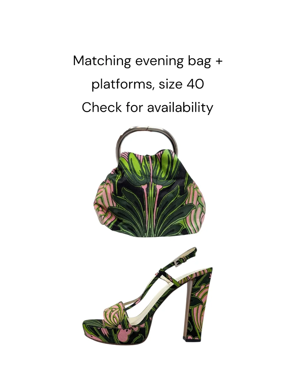 Prada x Holliday & Brown Vintage 2003 Tulip Platform Slingback Sandal 40 | 9.5